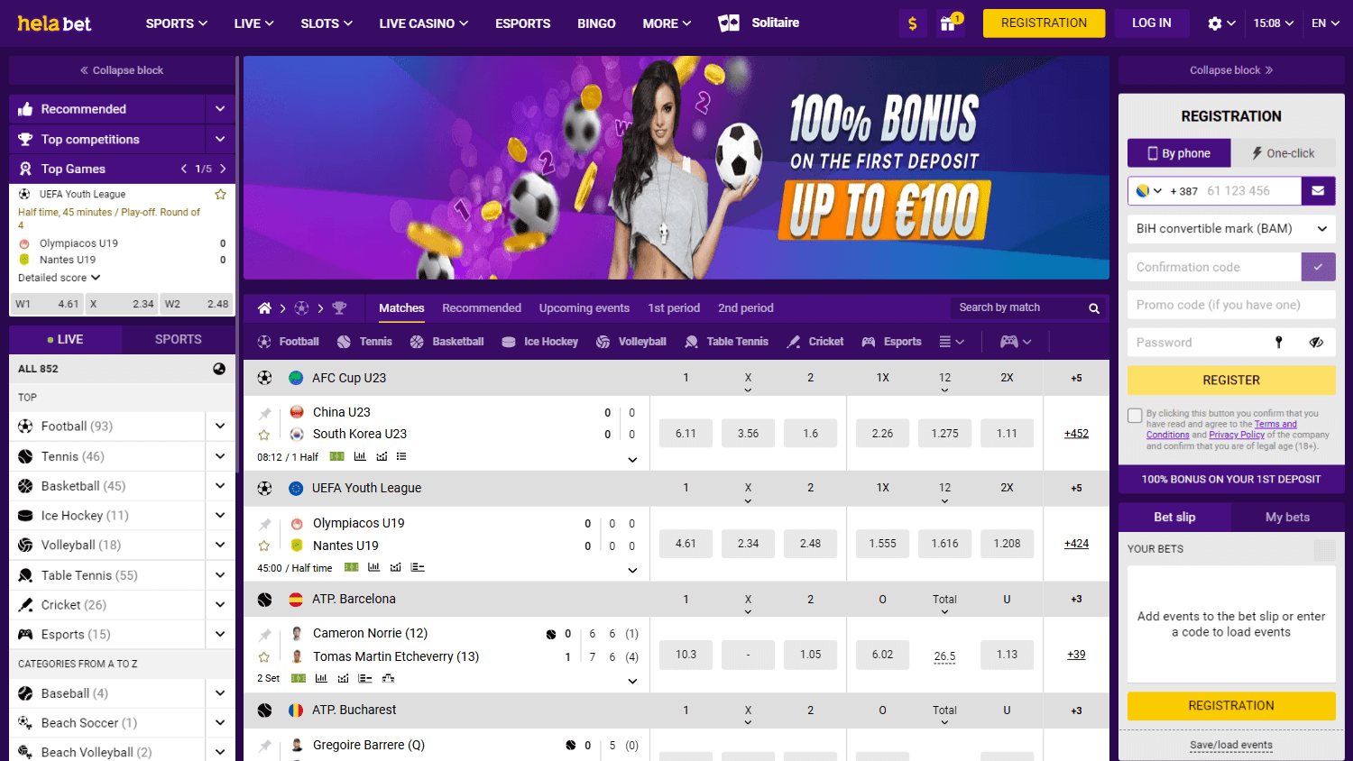 Helabet Casino Desktop screenshot